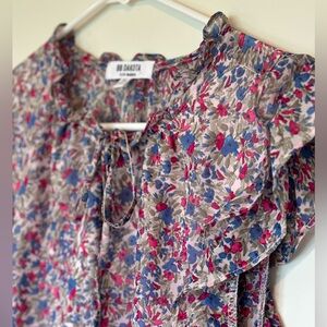 BB Dakota Floral Midi Dress - Ditzy Floral- keyhole/ tie. Size XL